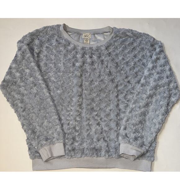 Eyelash Couture Gray Soft Fluff Sweatshirt - XL - Picture 1 of 6